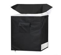 Cubierta antipolvo para refrigerador al aire libre, protector vertical impermeable para congelador, con dobladillo elástico y práctico bolsillo de almacenamiento, para refrigerador de 3 a 5 cúbicos (B