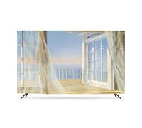 Cubierta Antipolvo Para Tv Con Patrón De Paisaje Marino De Estilo Moderno, Tela Para Tv De 32/45/86 Pulgadas, Cubierta Para Computadora, Escritorio, Colgante De Pared, Pantalla Curv(Size:43IN,Color:A)
