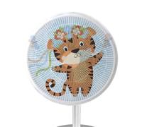 Cubierta antipolvo para ventilador, cubierta de ventilador para niños | Cubierta de malla para abanico con patrón de tigre | Cubierta de ventilador doméstico para seguridad infantil, red para