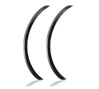 Cubierta antisalpicaduras Car Fender Expander Arco Rueda Ceja Carrocería Kit Labios Fibra Carbono Mud Flaps Extensión Protector para Tesla para Modelo 3 Y(Black 43cm)