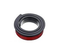 Cubierta antisalpicaduras Tira Protectora Goma Guardabarros Coche Embellecedor Arco Rueda Extensor Fibra Carbono Color Negro(55mm Black)