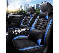 Cubierta Asiento Automóvil Cobertura Completa Delantero + Trasero Para Ford Para C-max Para Fusion Para Mondeo Para Taurus Para Territorio Para Ger Protector asiento antideslizante(Azul negro,Deluxe)
