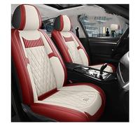 Cubierta Asiento Coche Cuero Para Mitsubishi Para Pajero Para Lancer Para Outlander Para Espacio Para Star Para Grandis Para Carisma Protector Funda Asiento Coche(Beige Red)