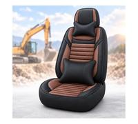 Cubierta Asiento Excavadora para Komatsu PC26MR-5 Cervical Lumbar | Tejido Acolchado con Almohadas Cervical y Lumbar, Asiento para Cargadora Retroexcavadora y Cabina de Operador