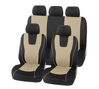 Cubierta Asiento Funda Protectora Asiento Coche Juego Para Toyota Para Camry 2007 2008 2009 2010 2011 2012 2013 2014 2015 2016 2017 2018(Beige)