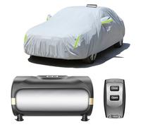 Cubierta automática de automóvil retráctil con batería extraíble: retracción de un botón, protección Solar UPF más de 50+ Resistente al Viento y Nieve, Ajuste Universal para vehículos/SUV