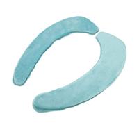 Cubierta Cálida para Asiento de Inodoro, Lavable, 2 uds., Cubierta Adhesiva Suave para Calentador de Inodoro, Amplia Compatibilidad para Uso Doméstico (Azul claro)