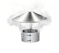 Cubierta Chimenea Acero Inoxidable,Cubierta Ventilación Techo,Top Chimenea for Chimenea,Protector Humos De Chimenea,Sombrero De Tubo De Escape,Protector De Ventilación,con Tornillos(125mm/4.92in)