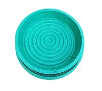 Cubierta circular de registro para césped, tapa y marco de tanque séptico de resina empotrada, acceso a entrada y acera, solución de espacio verde (70 cm)