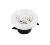 Cubierta circular de rejilla de ventilación, Mini conducto de plástico ABS, cubierta de ventilación blanca, ventilación de pared redonda para uso doméstico, exterior e interior (200mm Giratorio)