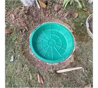 Cubierta circular de resina para tanques invisibles, cubierta de alcantarillado, tapa séptica de jardín con base, duradera, resistente a la intemperie, perfecta para soluciones de paisajismo y drenaje