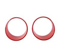 Cubierta Circular Para Faro Delantero De Coche Adornos Rejilla Pegatinas Lámpara Para Jeep Para Wrangler JL JT Para Gladiator 2018 Parrilla Delantera(Red headlight)