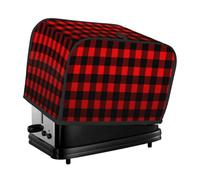 Cubierta clásica para tostadora de búfalo rojo y negro para 4 rebanadas, para máquina de pan, pequeños electrodomésticos de cocina