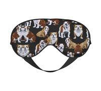 Cubierta cómoda con estampado de bulldogs ingleses, para todas las ocasiones, bloquea la luz, ideal para camping, turnos, bloquea bien la luz