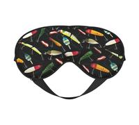 Cubierta cómoda con impresión de señuelo de pesca para todas las ocasiones, bloquea la luz, ideal para camping, turnos, bloquea bien la luz