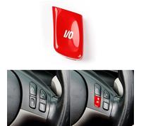 Cubierta compatible del botón del volante VO para BMW para M3 E46 1998 2004, ABS rojo Trim