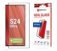 Cubierta completa de cristal blindado DISPLEX (10H) para Samsung Galaxy S24 Ultra Marco de montaje ecológico, cobertura total de la pantalla, cristal templado, película protectora resistente a arañazo