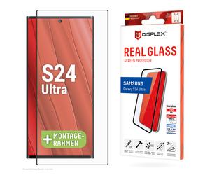 Cubierta completa de cristal blindado DISPLEX (10H) para Samsung Galaxy S24 Ultra Marco de montaje ecológico, cobertura total de la pantalla, cristal templado, película protectora resistente a arañazo