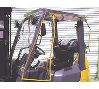 Cubierta completa de vinilo transparente para cabina de carretilla elevadora, se adapta a Toyota tamaño estándar para parabrisas de camión, cubierta de toldo de lluvia, vinilo impermeable para