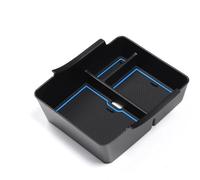 Cubierta consola central coche Caja de almacenamiento central para accesorios coche reposabrazos guantera placa contenedor para(Azul)