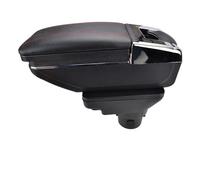 Cubierta consola central coche Caja de almacenamiento para consola central, reposabrazos para Kia para Rio 4 2017 2018 2019 x-line, giratorio cuero, estilo coche(Red thread)