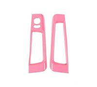 Cubierta Consola Decoración Para FIAT Para Abarth Para 500 2010-2022 Pegatinas Para La Cubierta Del Marco Del Panel De La Caja De Almacenamiento La Puerta Interruptor(Pink)