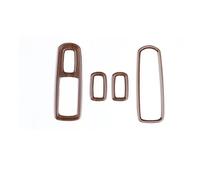 Cubierta Consola Decoración Para Panamera 2010-2016 LHD RHD Reposabrazos De Puerta Interior De Coche Interruptor De Elevación De Ventana Pegatinas De Marco(Wood Color)