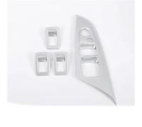 Cubierta Consola Decoración Para X3 X4 F25 F26 2011 2012 2013 2014 2015 2016 2017 Botón De Elevación De Vidrio De Ventana De Coche Pegatina De Marco Decorativo(Plata)