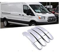 Cubierta cromada para manija de Puerta, decoración de manijas Exteriores de Coche, Marco embellecedor, para Ford Transit, para Tourneo MK4 2013~2019,Plata,2