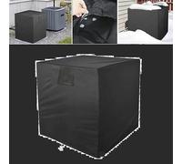 Cubierta cuadrada a prueba de polvo para patio con tela Oxford impermeable, sistema de cierre de correa ajustable y asas para una fácil instalación (26 x 26 x 32 pulgadas)