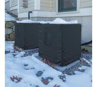 Cubierta cuadrada a prueba de polvo para patio con tela Oxford impermeable, sistema de cierre de correa ajustable y asas para una fácil instalación (32 x 32 x 36 pulgadas)