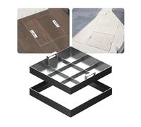 Cubierta cuadrada de acceso para tanque séptico de alta resistencia con canal de drenaje de 45 x 45 cm, tapa de inspección para uso enterrado, cubierta séptica resistente para una protección fiable