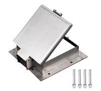 Cubierta cuadrada de acero inoxidable con cerradura de 20 a 80 cm, cubierta de drenaje de metal para jardín, césped y patio (20 cm), resistente a la intemperie