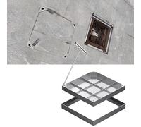 Cubierta cuadrada de alta resistencia, capacidad de carga de 2,6 T, cubierta invisible para lavabo de aguas residuales para calzadas, pavimentos, diseño fuerte y duradero, perfecto para zonas de alto