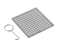 Cubierta cuadrada de drenaje de ducha con filtro recogedor de pelo para desagües de suelo, tapón de drenaje de acero inoxidable resistente a la corrosión para suelos de baño y cocina (8,2 cm)