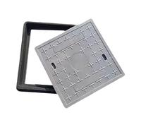 Cubierta cuadrada de fibra de vidrio para tanque séptico, tapa de acceso al aire libre para sistemas sépticos y zanjas de cable (15.7 x 15.7 x 1.5 pulgadas), resistente a la intemperie, segura y