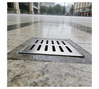 Cubierta cuadrada de rejilla de drenaje para exteriores, para ducha, patio, jardín, entrada, patio, acero inoxidable 304, drenaje rápido, a prueba de óxido