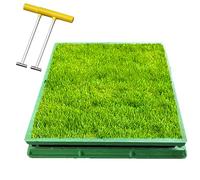 Cubierta cuadrada de resina verde para alcantarillado, tapa de lavabo para drenaje de jardín, diseño oculto para estética del césped, perfecta para uso en exteriores