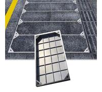 Cubierta cuadrada duradera para boca con base, tapa de tanque séptico de 1 m² y tapa de drenaje para uso en exteriores (largo x ancho 70 x 85 cm / 27.6x33.5in), resistente a la intemperie