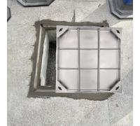 Cubierta cuadrada empotrada para pozo - Tapa de acero inoxidable duradera para tanque séptico, cubierta de inspección para interiores y exteriores, herramienta de apertura de drenaje (300 mm x 300 mm