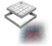 Cubierta cuadrada invisible de acero inoxidable 304 para patios, escuelas, ciudades, zonas residenciales, 5 cm de diámetro, 65 cm x 60 cm y Slish