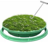 Cubierta cuadrada invisible para acceso al césped, tapa circular para tanque séptico, panel de acceso oculto para jardín o patio, cubierta empotrada con marco para mayor durabilidad.