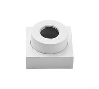 Cubierta cuadrada para cabezal de ducha hecha de latón macizo para una elegancia duradera en el baño (blanco)