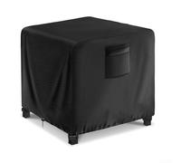 Cubierta cuadrada para chimenea de 32 pulgadas con tela Oxford impermeable 210D/420D y cordón de ajuste seguro para patio al aire libre y protección de mesas (210D)