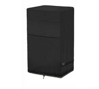 Cubierta cuadrada para hogueras, cubierta de chimenea de gas al aire libre para columna de fuego de patio de 21 pulgadas de alto, cubierta impermeable resistente a los rayos UV, negro (420D)