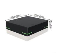 Cubierta cuadrada resistente 210D para bañera, cubierta de spa al aire libre con diseño de cordón para un ajuste seguro y estabilidad (80 x 80 x 20 pulgadas)