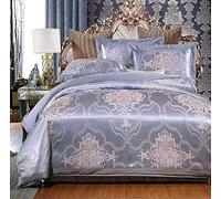 Cubierta Cubiertas edredón tamaño Ropa Floral Size King Gris duplete dudoso Conjunto Seda Doble Gemelo liña lecho de Cama satén algodón Jacquard (e Reina)
