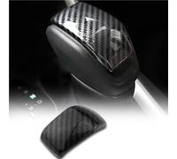 Cubierta de ABS para perilla de palanca de cambios de coche, accesorios interiores para T&oyota para RAV4 XA50 2019 2020 2021 2022 2023 (fibra de carbono negro)