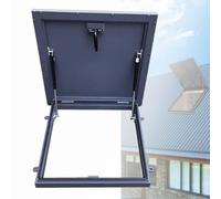 Cubierta de Acceso al Techo, Manija de Cerradura de Puerta de Acceso, Ventilación de Cerradura de Búnker de Cubierta de Aluminio, Adecuada para el Hogar, la Escuela, la Fábrica, etc, 50*50cm