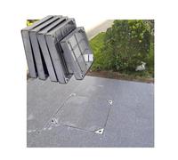 Cubierta de acceso cuadrada de acero inoxidable, 40 x 40 cm, resistente, resistente a la intemperie, fácil instalación, ideal para piscinas y fosas sépticas, alta capacidad de carga, diseño